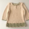 Artemis Dress Long Sleeve / 2 Color, Natural × Matcha