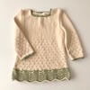 Artemis Dress Long Sleeve / 2 Color, Natural × Matcha