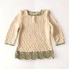 Artemis Dress Long Sleeve / 2 Color, Natural × Matcha