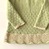 Artemis Dress Long Sleeve / 2 Color, Pistachio × Natural