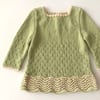 Artemis Dress Long Sleeve / 2 Color, Pistachio × Natural