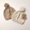 Baby Alpaca Popcorn Sweater& Beanie Set, Natural