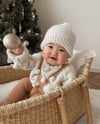 Baby Alpaca Popcorn Sweater& Beanie Set, Natural