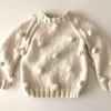 Baby Alpaca Popcorn Sweater,Natural