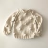 Baby Alpaca Popcorn Sweater,Natural