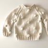 Baby Alpaca Popcorn Sweater,Natural