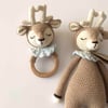 Baby Deer+Fawn Rattle Set; Sky