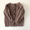 Cable Cardigan, Custom Color