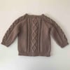 Cable Cardigan, Custom Color