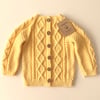 Cable Cardigan, Custom Color