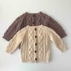 Cable Cardigan, Custom Color