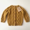 Cable Cardigan, Custom Color