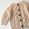 Cable Cardigan, Natural