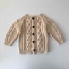 Cable Cardigan, Natural
