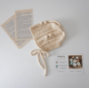 Cable Popcorn Bonnet, Natural
