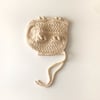 Cable Popcorn Bonnet, Natural