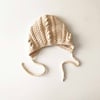 Cable Popcorn Bonnet, Natural