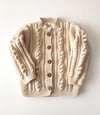 Cable Popcorn Cardigan, Natural
