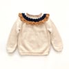 Camille Collar Sweater, Natural×Golden brown Collar