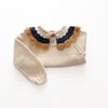 Camille Collar Sweater, Natural × Golden Brown Collar