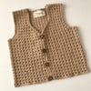 Colin Crochet Vest, Sand