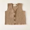 Colin Crochet Vest, Sand