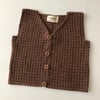 Colin Crochet Vest, Walnut