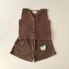 Colin Crochet Vest, Walnut