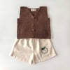 Colin Crochet Vest, Walnut