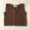 Colin Crochet Vest, Walnut