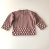 Comfy Popcorn Sweater, Dusty rose