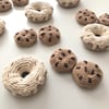 Crochet Toy Donut - 3.5 in - 9 cm diameter