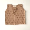 Dahlia Crochet Vest, Birch