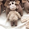 Deer Sleep Friend+Popcorn Cardigan Set, Natural