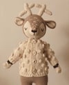 Deer Sleep Friend+Popcorn Cardigan Set, Natural