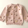 Floral Cardigan, Powder Pink Base