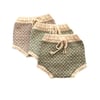 Folk Bloomer, Natural(patterns) × Sage(waist)