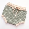 Folk Bloomer, Natural(waist) × Mint(patterns)