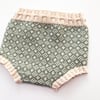 Folk Bloomer, Natural(waist) × Mint(patterns)