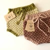 Folk Bloomer, Natural(waist) × Olive(patterns)