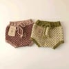 Folk Bloomer, Natural(waist) × Olive(patterns)