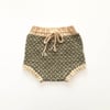 Folk Bloomer, Natural(waist) × Sage(patterns)