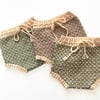 Folk Bloomer, Natural(waist) × Sage(patterns)