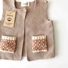 Folk Vest, Beige