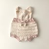 Macaron  Romper, Exclusive Confetti - Citrus × Powder pink 