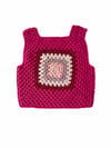 Malinda Crochet Top, Fuchsia Base
