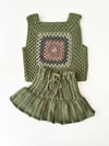 Malinda Crochet Top, Matcha Base