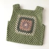Malinda Crochet Top, Matcha Base