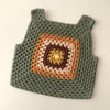 Malinda Crochet Top, Sage Base