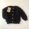 Popcorn Cardigan, Black